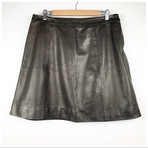 Savas‎ Brown Leather Mini Skirt Size 32